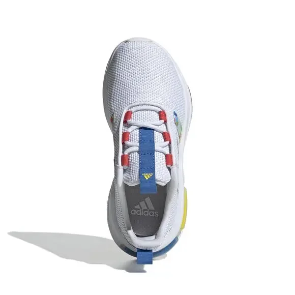NWT adidas Racer Tr23 Lace-Up Sneaker, White, Red Royal, 4.5 US Unisex Big Kid